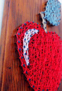 tablou stringart lemn