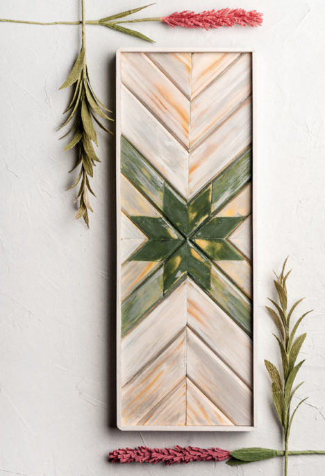 Tava lemn decorativa „Green Flower”
