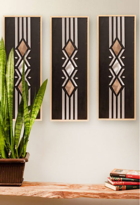 Decoratiune perete lemn „Metal and Wood”
