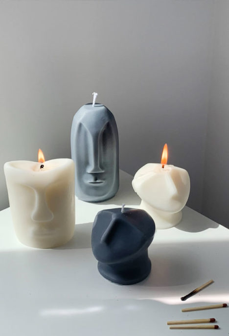 Set lumanari decorative "The Faces"