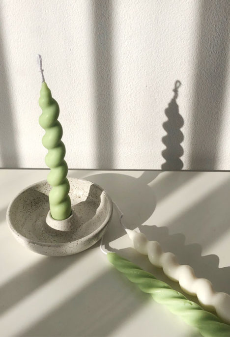 Set de 3 lumanari decorative "Spirals"