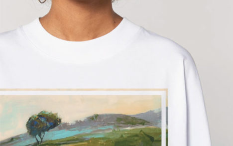 Tricou Unisex Oversized - "Blue Fields"