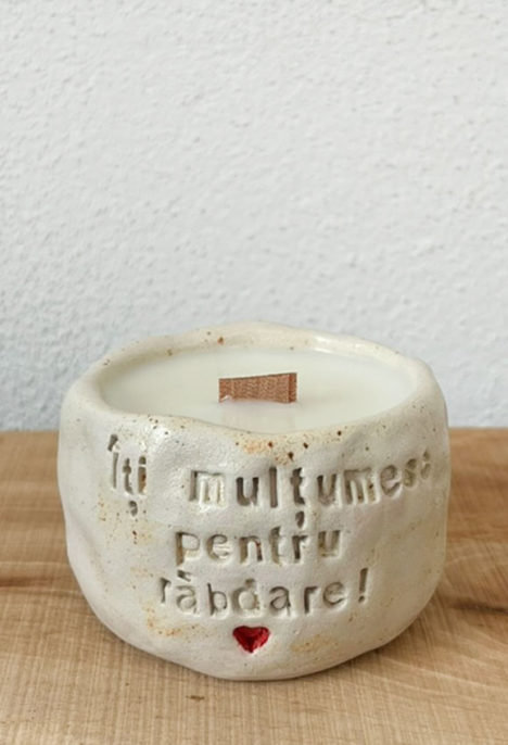 Lumanare parfumata "Iti multumesc pentru rabdare"