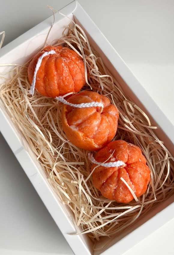 Set cadou lumanari parfumate "Mandarine"