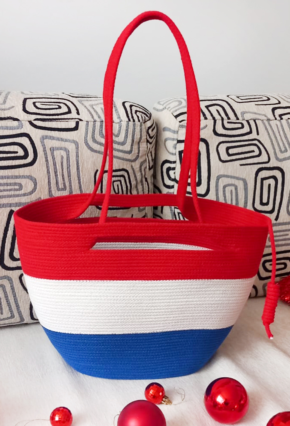 Geanta snur bumbac - "Summer"